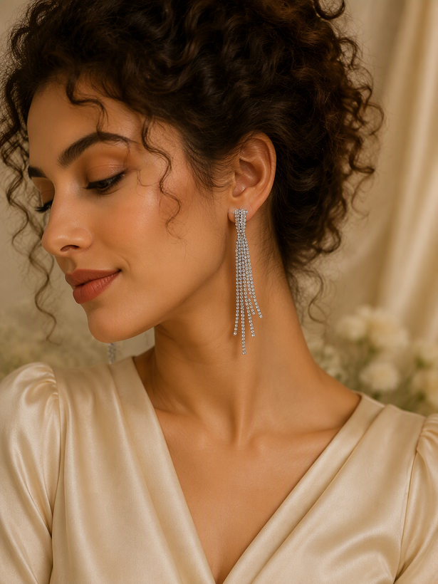 گوشواره زنانه جواهری مدل X77