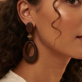 گوشواره زنانه چوبی مدل F45
