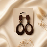 گوشواره زنانه چوبی مدل C56